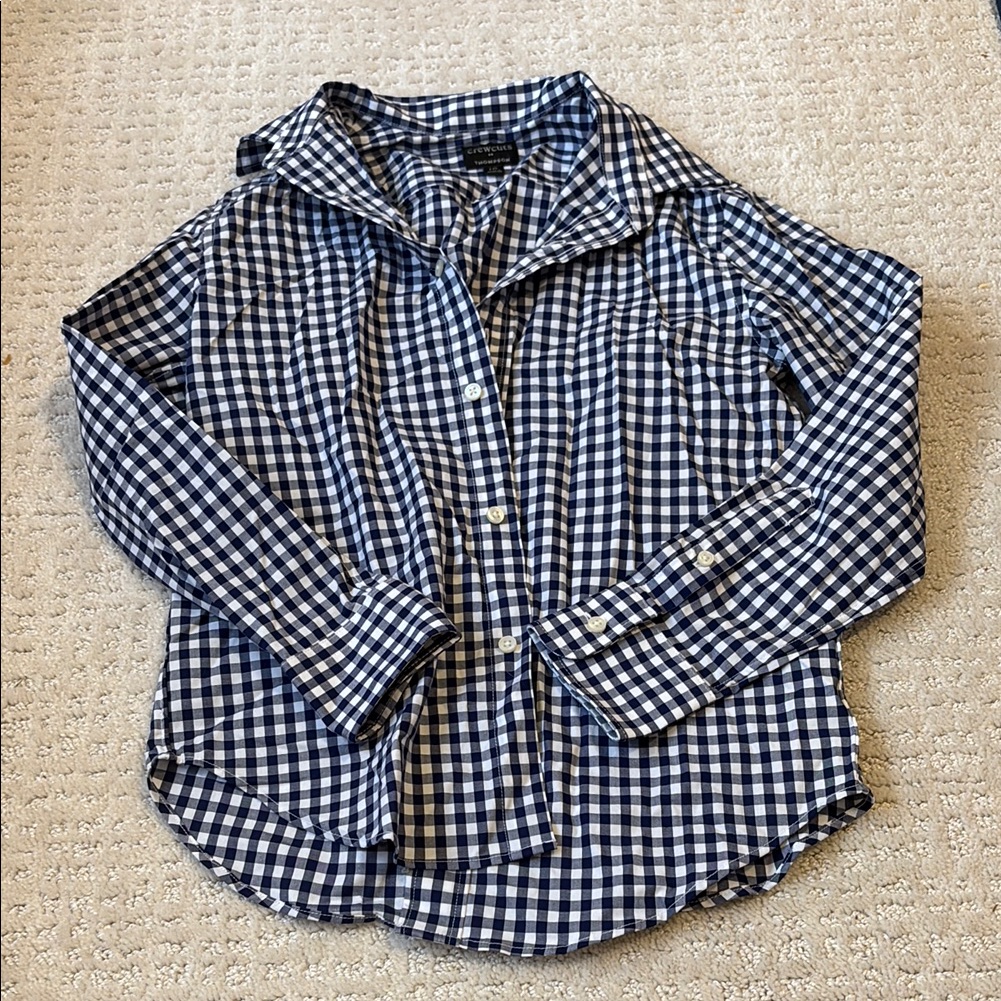 Crewcuts Blue And White Checkered Shirt